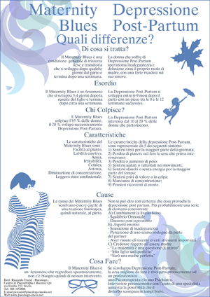 depressione post partum e maternity blues